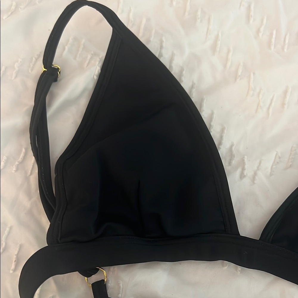 Black Triangle Bikini Bralette - Picture 3 of 8